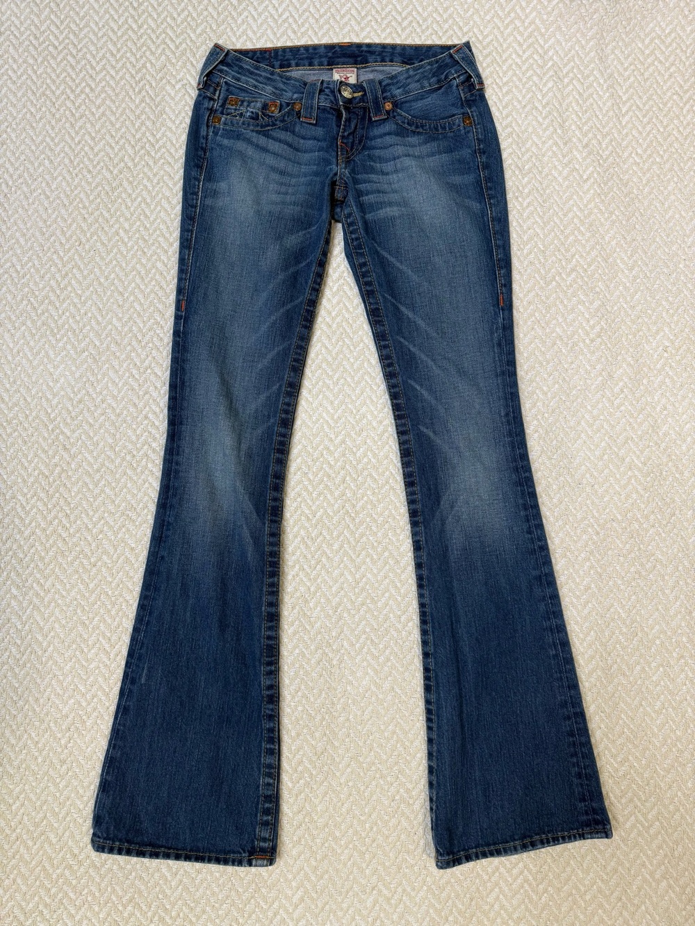 Vintage True Religion "Bobby" Ultra Low Rise Jeans - Size 25 - Picture 2 of 14
